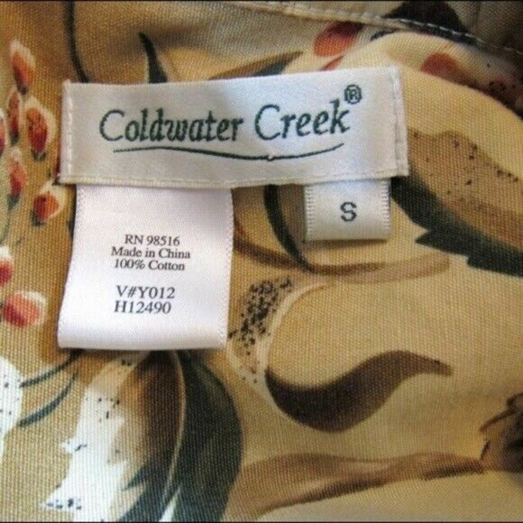 Coldwater Creek Floral Light Weight 100% Cotton Jacket S - Picture 5 of 5